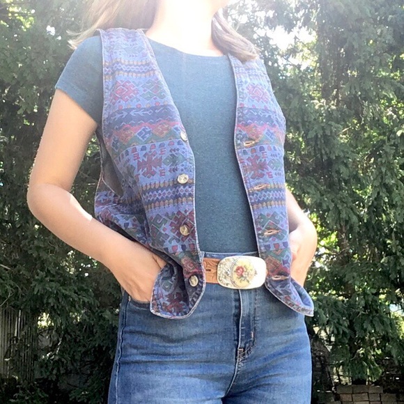 Vintage 80’s Vivaldi Jeanswear Denim Vest - Picture 3 of 7